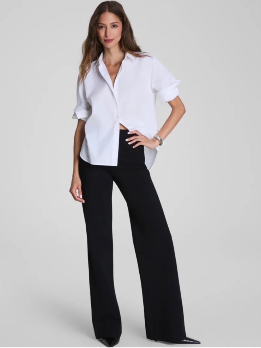 SPANXsupersmooth PerfectFit Ponte Wide Leg Pant Black Size Small P